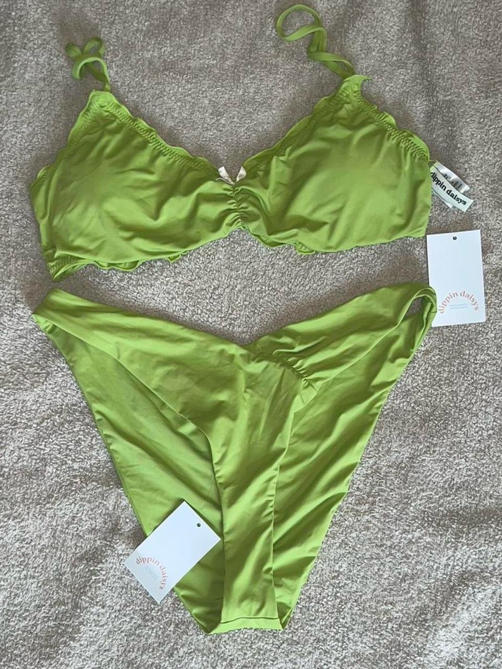 Dippin' Daisy's Bright Lime Green Two-Piece Bikini